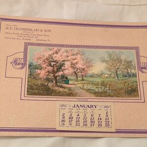 Vtg Advertising Calendar 1921
